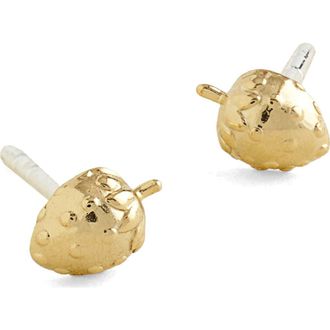 Madewell Demi-Fine Strawberry Stud Earrings in 14K Gold at Nordstrom