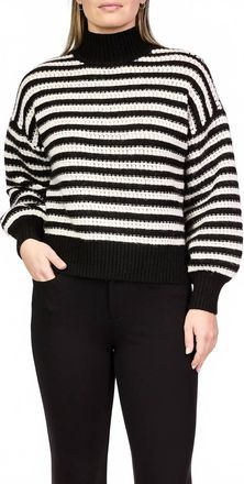 Sanctuary Keep It Chic Stripe Sweater In Black