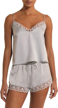 Etam Naeva Lace Trim Satin Camisole in Oxygen at Nordstrom, Size X-Small