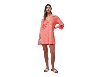 Travis Mathew Brunch Me Womens Dress Shell Pink : XL, Cotton
