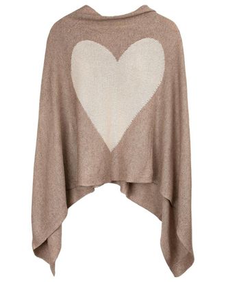 Saachi Saachi Cashmere Blend Heart Silk & Cashmere-Blend Poncho