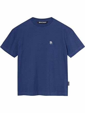 Palm Angels T-shirt con ricamo - Blu