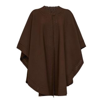 Ermanno Scervino Jassen, Dames, Bruin, ONE Size, Wol, Cape