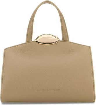 Benedetta Bruzziches Cappuccino Leather Serena La Petite Handbag