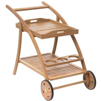 Hesperide Hesperide - Credenza tiwi a 2 piani, 2 ruote in acacia - Hesp&eacute;ride