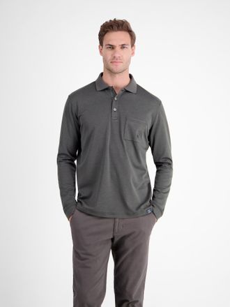 Lerros Langarm-Poloshirt LERROS, Herren, Gr. XXL, gr&uuml;n (nordic olive), Single Jersey, Obermaterial: 50% Baumwolle, 50% Polyester, unifarben, normal h&uuml;ftbedec