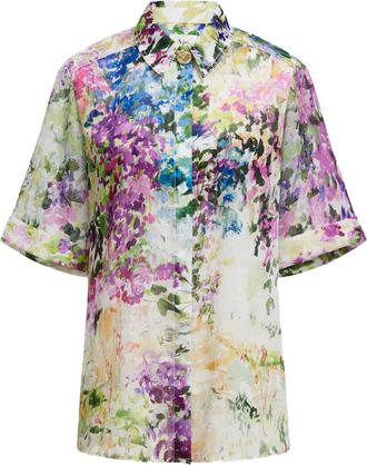 Aje Camicia Adina a fiori - Rosa