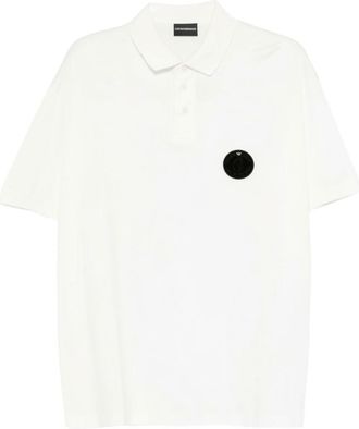 Emporio Armani White Regular Logo Polo