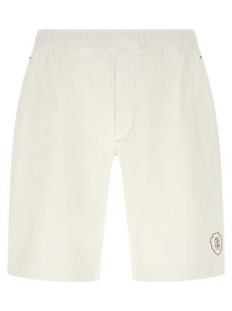 Brunello Cucinelli White Interlock Cotton Bermuda Shorts