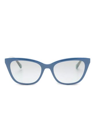 Love Moschino cat-eye glasses - Blue