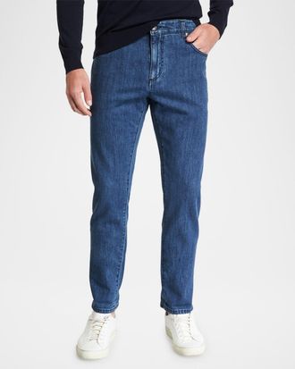 Isaia Men & apos;s Dark Wash Straight-Leg Jeans