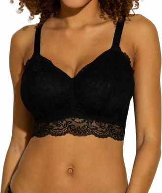 Cosabella Courtney Wireless Fashion Curvy Bralette In Black