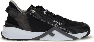 Fendi Gray Calf Leather Bos Taurus Athletic Mens Sneakers