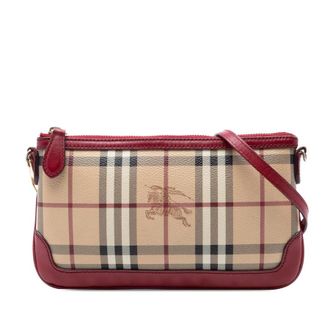 Burberry Pre-owned Burberry Haymarket Check Coated Canvas Peyton Crossbody Ladies F94UIMD0EATH28CV