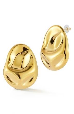 Sphera Milano Hammered Stud Earrings in Gold at Nordstrom Rack