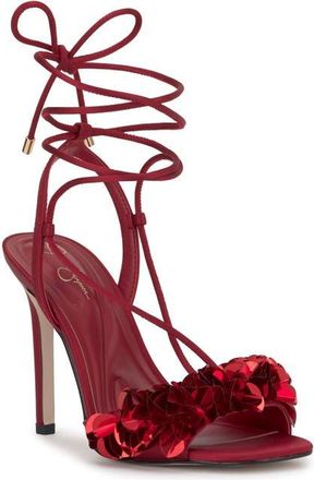 Jessica Simpson Oveny Ankle Wrap Sandal in Chili Pepper at Nordstrom, Size 8.5