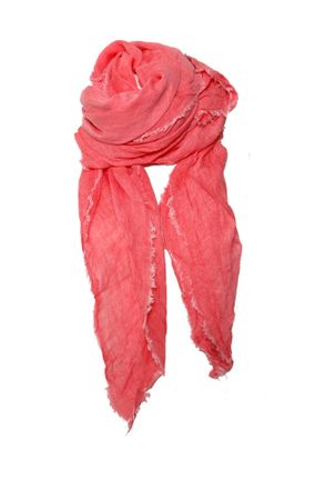 Faliero Sarti Pink scarf with raw edges