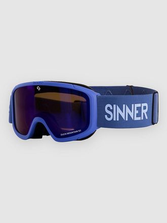 Sinner Duck Mountain Matte Navy Blue Kids Goggle double full blue mirror