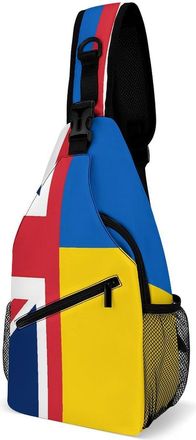 Generic Ukraine UK Friendship Mens Crossbody Chest Sling Bag for Travel Hiking Lightweight Shoulder Bags with Small Side