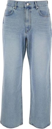 Dunst Jeans, Heren, Blauw, S, Denim, Lichtblauwe denim jeans met logo patch