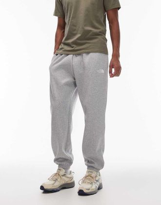 The North Face Essential - Joggers dritti grigi con logo-Grigio
