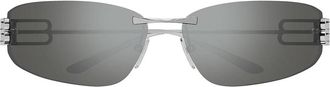 Balenciaga Sunglasses Bb0484 S 003 Ruthenium/Silver Woman