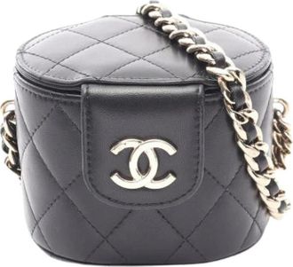 Chanel Pre-owned Mini Schoudertas - Dames - Vintage Mini Tas - Zwart - ONE Size - Leer - Vintage