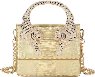 Tiffany & Fred Croc-Embossed Leather Shoulder Bag