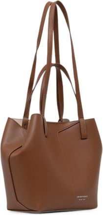 Emporio Armani Textured Leather Shoulder Bag - Brown