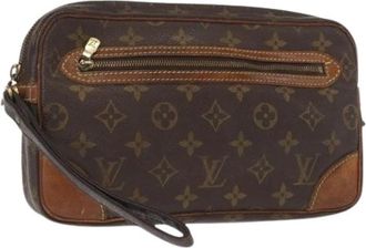 Louis Vuitton Pre-owned Canvas Clutch - Dames - Vintage Clutch - Bruin - ONE Size - Vintage