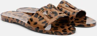 Dolce & Gabbana DG leopard-print slides