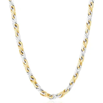 Pompeii3 Mens 14k Gold (46gram) or Platinum (86gram) 5.5mm Link Chain Necklace 18