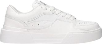 Dolce & Gabbana DG Original Kalfsleren Low-Top Sneakers - Dames - Sneakers - Wit - 35 EU - Leer - Schoenen