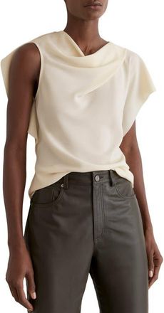 Reiss Natalie Asymmetric T-Shirt in Ivory at Nordstrom, Size 14 Us