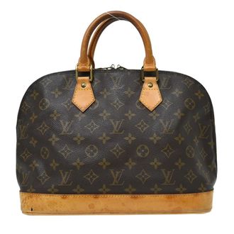 Louis Vuitton Alma Handbag Monogram Canvas Brown Canvas Handbag (Pre-Owned)