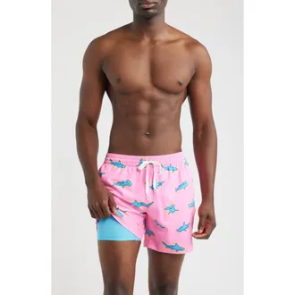 Chubbies Pink Apex 5.5-Inch Swim Trunks in Bright Pink at Nordstrom, Size Xx-Large