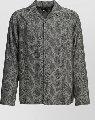 Needles western snakeskin shirt long sleeves collar