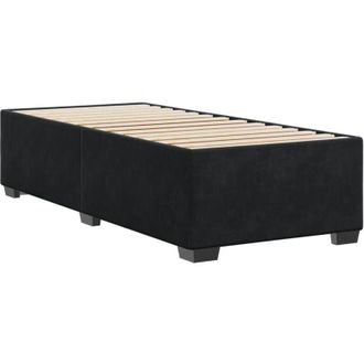 vidaXL Estructura De Cama Sin Colch&oacute;n Terciopelo Negro 90x190 Cm Vidaxl