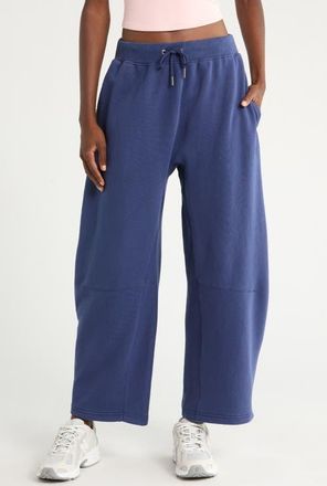 Free People You Wish Tie Waist Sweatpants in Black Grape at Nordstrom, Size X-Large
