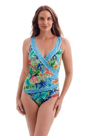 Longitude Pide Side Shirred Surplice Long Torso One-Piece Swimsuit in Boca Raton at Nordstrom, Size 14