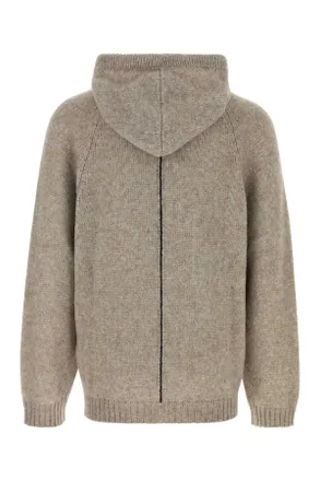 Giorgio Armani Alpaca Blend Hooded Sweater - Gray