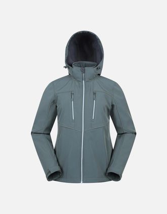 Mountain Warehouse Womens Mountain Warehouse Womens/Ladies Genesis Windproof Soft Shell Jacket - Green - Size: 10