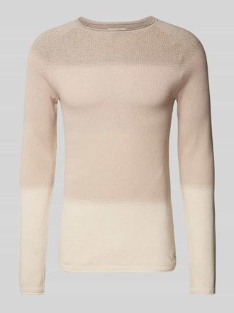 Jack & Jones Jack & Jones Regular Fit Strickpullover aus reiner Baumwolle in Beige, Gr&ouml;&szlig;e XXL