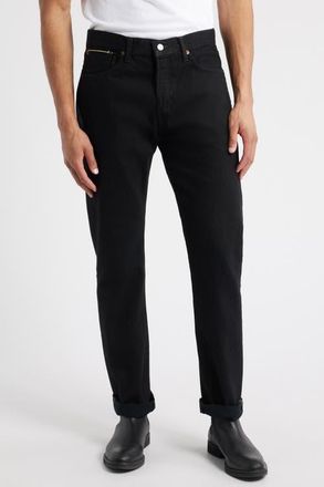 Edwin Straight Leg Jeans in Black Wet at Nordstrom, Size 30 X 32