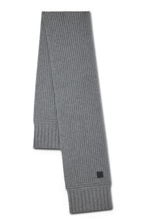 Mulberry Chunky Ribbed Scarf in Dark Grey Melange at Nordstrom