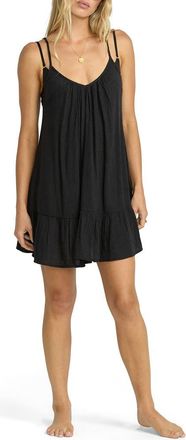 Billabong Beach Vibes Cover-Up Dress in Black Pebble at Nordstrom, Size Small