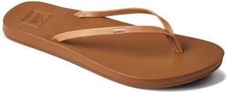 Reef Cushion Slim Flip Flop in Natural at Nordstrom, Size 10