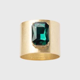 Joanna Buchanan Single gem napkin rings, topaz, set of two in Emerald at Nordstrom