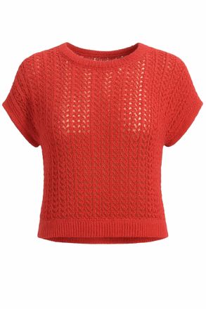 Dear John Denim Womens Tasha Short Sleeve Sweater Tee In Peachy Coral