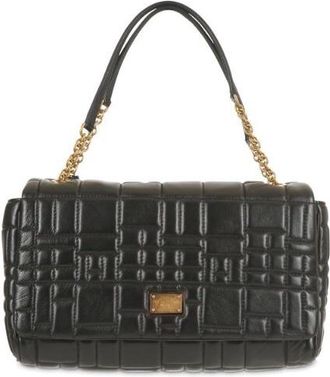 Dolce & Gabbana Black Quilted Leather Shoulder Bag Size M